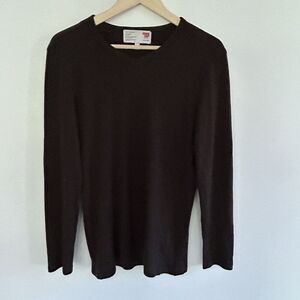 Massif Shirt Size Small 34 Long Sleeve Wool Blend Black Antimicrobial Tactical